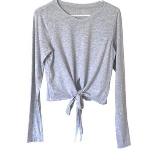 Lululemon Tie Front Long Sleeve Top, Size Medium